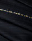 Black Pin Stripes Weave - Super 130's Merino Wool