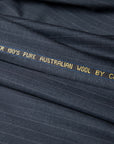 Grey Pin Stripes Weave - Super 130's Merino Wool