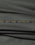 Olive Grey Plain Weave - Super 130's Merino Wool