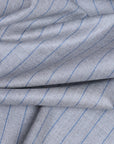 Light Grey Blue Pinstripe