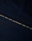Navy Blue Checkered Weave - Super 130's Merino Wool