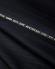 Black Pin Stripes Weave - Super 130's Merino Wool