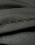 Olive Grey Plain Weave - Super 130's Merino Wool