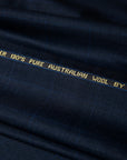 Navy Blue Checkered Weave - Super 130's Merino Wool